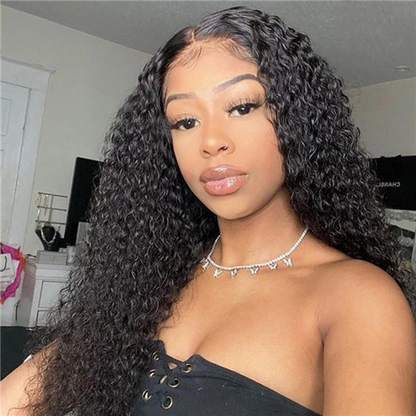 Cranberry 10A Remy Indian Curly Lace Closure Wigs  4x4 Human Hair Wigs For Black Women