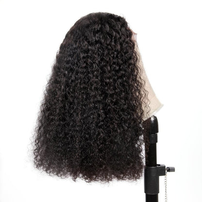 Cranberry 13x4 T Part Lace Front Wigs Peruvian Jerry Curly Human Hair Wigs 180% Density Pre-plucked - Cranberry Hair