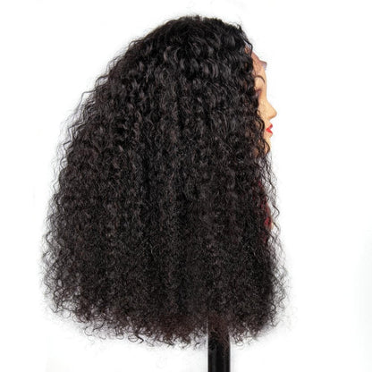 Cranberry 13x4 T Part Lace Front Wigs Indian Jerry Curly Human Hair Wigs 180% Density Pre-plucked - Cranberry Hair