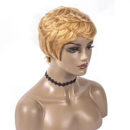 <transcy>Cranberry Short Yaki Wig Curly Wave pré plumé avec des cheveux de bébé 16 pouces</transcy>