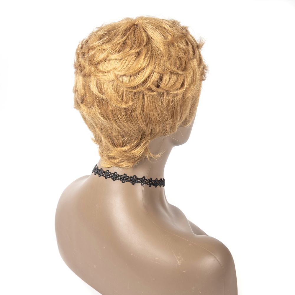 <transcy>Cranberry Short Yaki Wig Curly Wave pré plumé avec des cheveux de bébé 16 pouces</transcy>