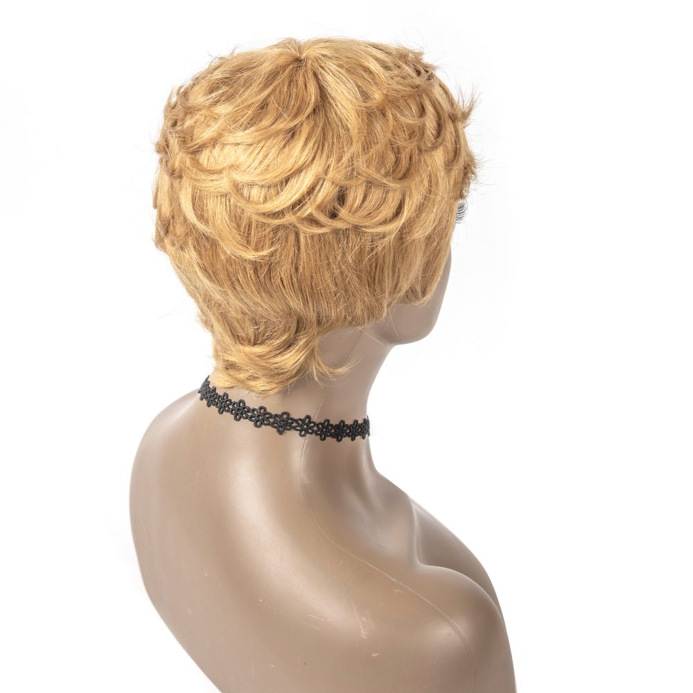 <transcy>Cranberry Short Yaki Wig Curly Wave pré plumé avec des cheveux de bébé 16 pouces</transcy>