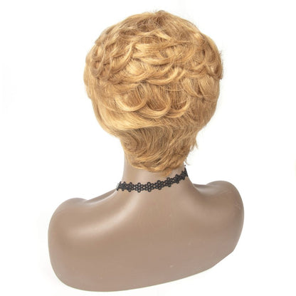 <transcy>Cranberry Short Yaki Wig Curly Wave pré plumé avec des cheveux de bébé 16 pouces</transcy>