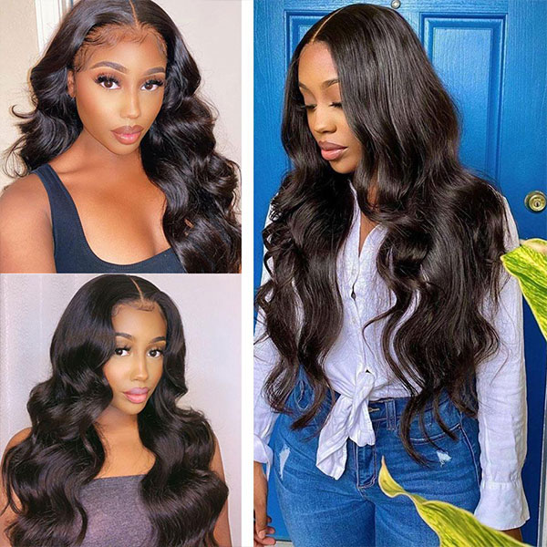 Cranberry 10A 4x4 Indian Lace Closure Wigs Body Wave 100% Human Hair Wigs For Black Women