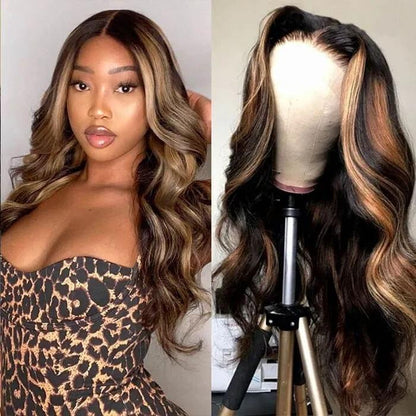 Cranberry Precolored Highlight Lace Front Human Hair Wigs
