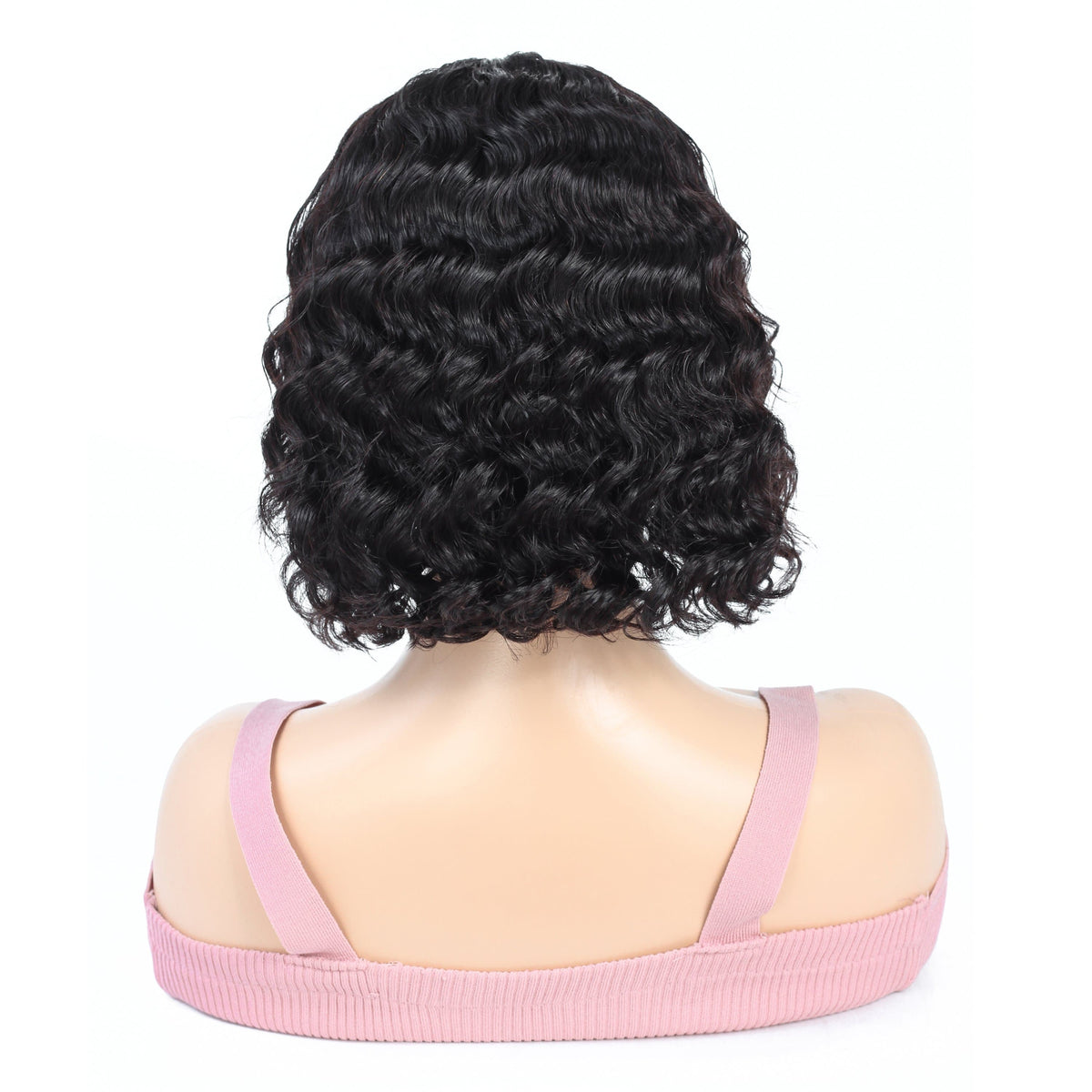 Cranberry Deep Wave Lace Front Bob Wigs Short Indian Human Hair Wigs For Black Women - Cranberry Hair
