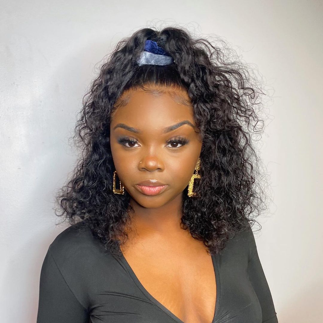 Cranberry Water Wave Lace Closure Bob Wigs Short Indian Human Hair Wigs For Black Women - Cranberry Hair