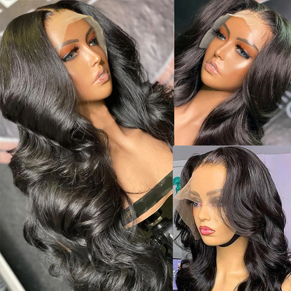 10A Cranberry Transparent Lace Wig Body Wave 13x4/4X4 Lace Frontal Wigs Virgin Human Hair Pre Plucked