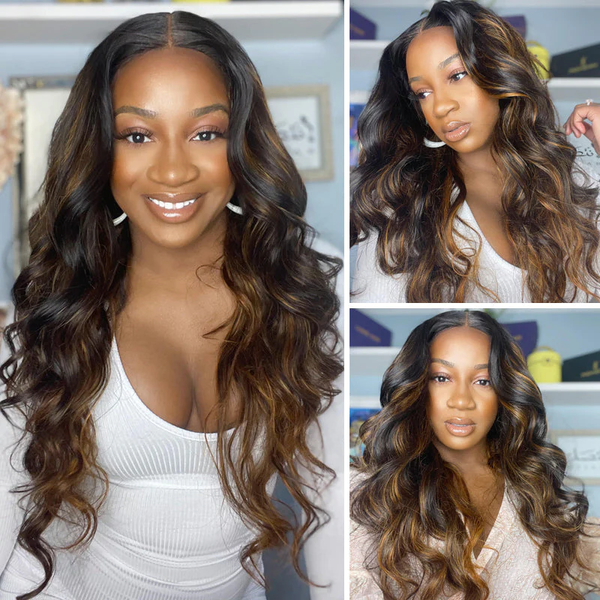 Cranberry Precolored Highlight Lace Front Human Hair Wigs