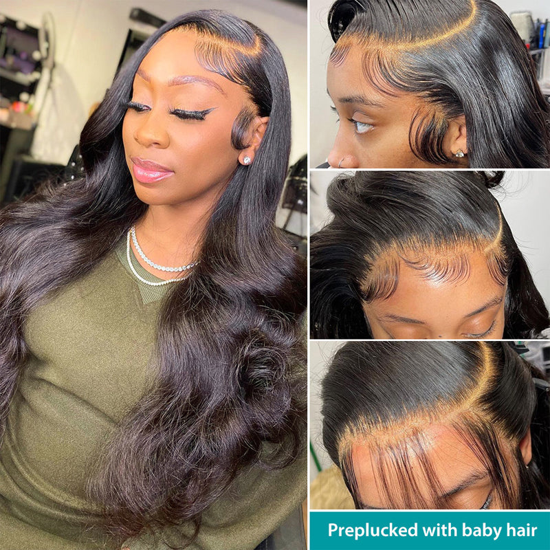 10A Cranberry Virgin Human Hair 13X4/4X4 Lace Wig Body Wave Black Color Lace Frontal Wigs