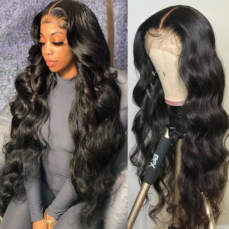10A Cranberry Virgin Human Hair 13X4/4X4 Lace Wig Body Wave Black Color Lace Frontal Wigs