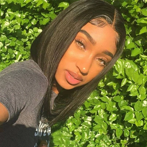 Cranberry Straight Lace Front Bob Wigs Short Indian Human Hair Wigs For Black Women