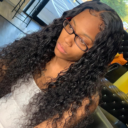 Cranberry T-Part 13X1 HD Lace Closure Deep Wave 100% Unprocessed Brazilian Virgin Human Hair 14-36 inches Wigs