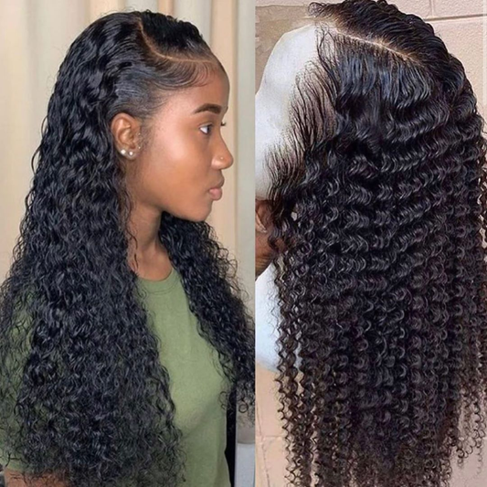 Cranberry 13*4 Lace Front Human Hair Wigs Peruvian Water Wave Lace Frontal Wig - Cranberry Hair