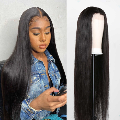 Cranberry 13x4 T Part Lace Front Wigs Malaysian Silky Straight Human Hair Wigs 180% Density Pre-plucked - Cranberry Hair