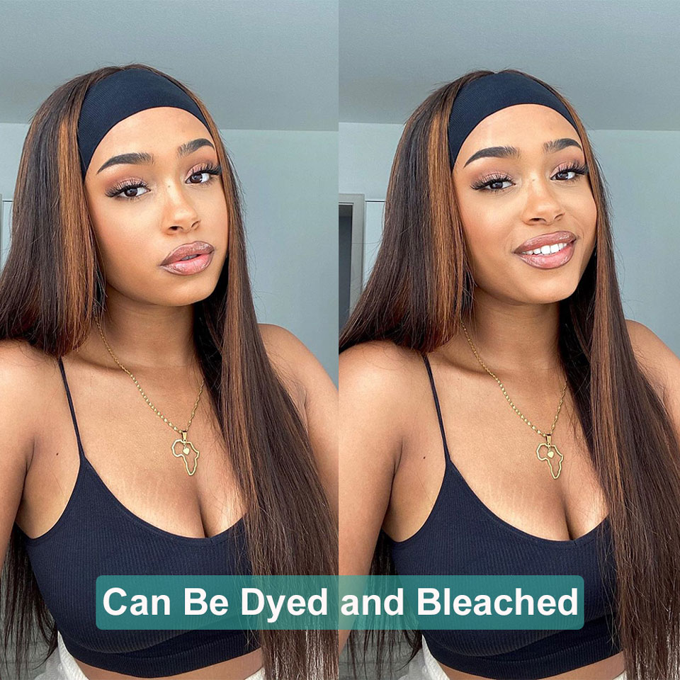 Cranberry Straight Human Hair Wig Glueless Wig Brazilian Virgin Hair Machine Made Headband Wig 180% Density - Cranberry Hair