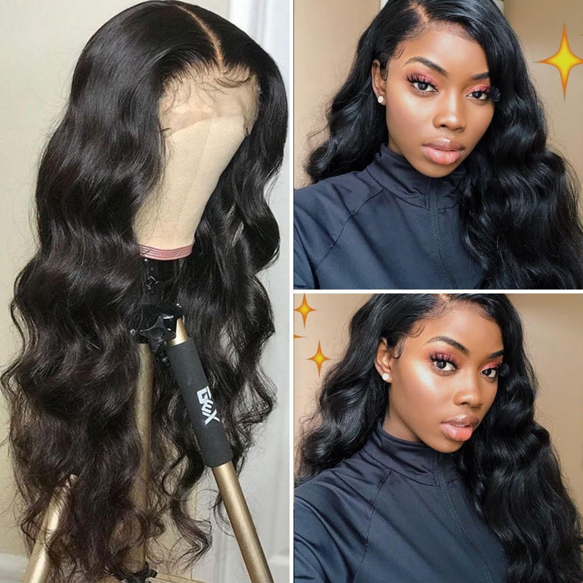 Cranberry 13x4 T Part Lace Front Wigs Malaysian Body Wave Human Hair Wigs 180% Density Pre-plucked - Cranberry Hair