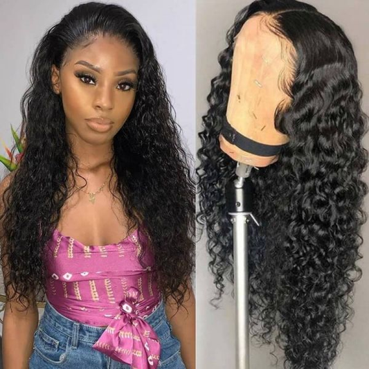 Cranberry 13x4 T Part Lace Front Wigs Brazilian Water Wave Human Hair Wigs 180% Density Pre-plucked - Cranberry Hair