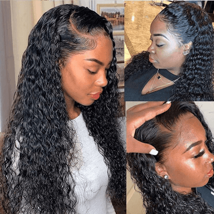 Cranberry 13x4 T Part Lace Front Wigs Peruvian Water Wave Human Hair Wigs 180% Density Pre-plucked - Cranberry Hair