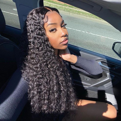 Cranberry 10A Malaysian Deep Wave Lace Closure Wig Remy Size 4x4 Lace Closure Human Hair Wigs