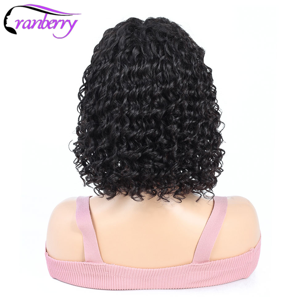 Cranberry Water Wave Lace Front Bob Wigs Short Indian Human Hair Wigs For Black Women - Cranberry Hair