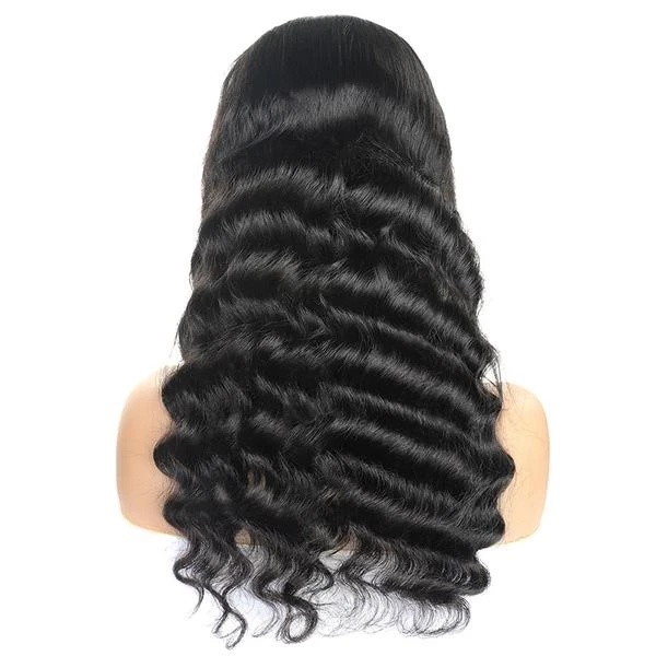 Cranberry 13*4 Lace Front Human Hair Wigs Brazilian Loose Deep Wave Lace Frontal Natural Color Wig - Cranberry Hair