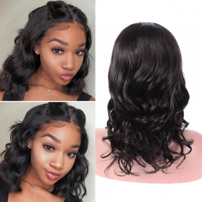 Cranberry Body Wave Lace Front Bob Wigs Short Brazilian Human Hair Wigs For Black Women - Cranberry Hair