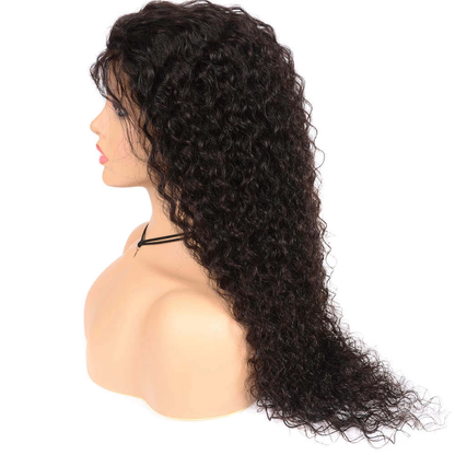Cranberry  4x4Inch Lace Closure Human Hair Wigs Water Wave Remy Peruvian  Hair Wigs Natural CoLor - Cranberry Hair