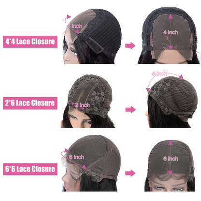 Cranberry Malaysian Deep Wave Lace Closure Wig Remy Size 4x4 Lace Closure Human Hair Wigs - Cranberry Hair