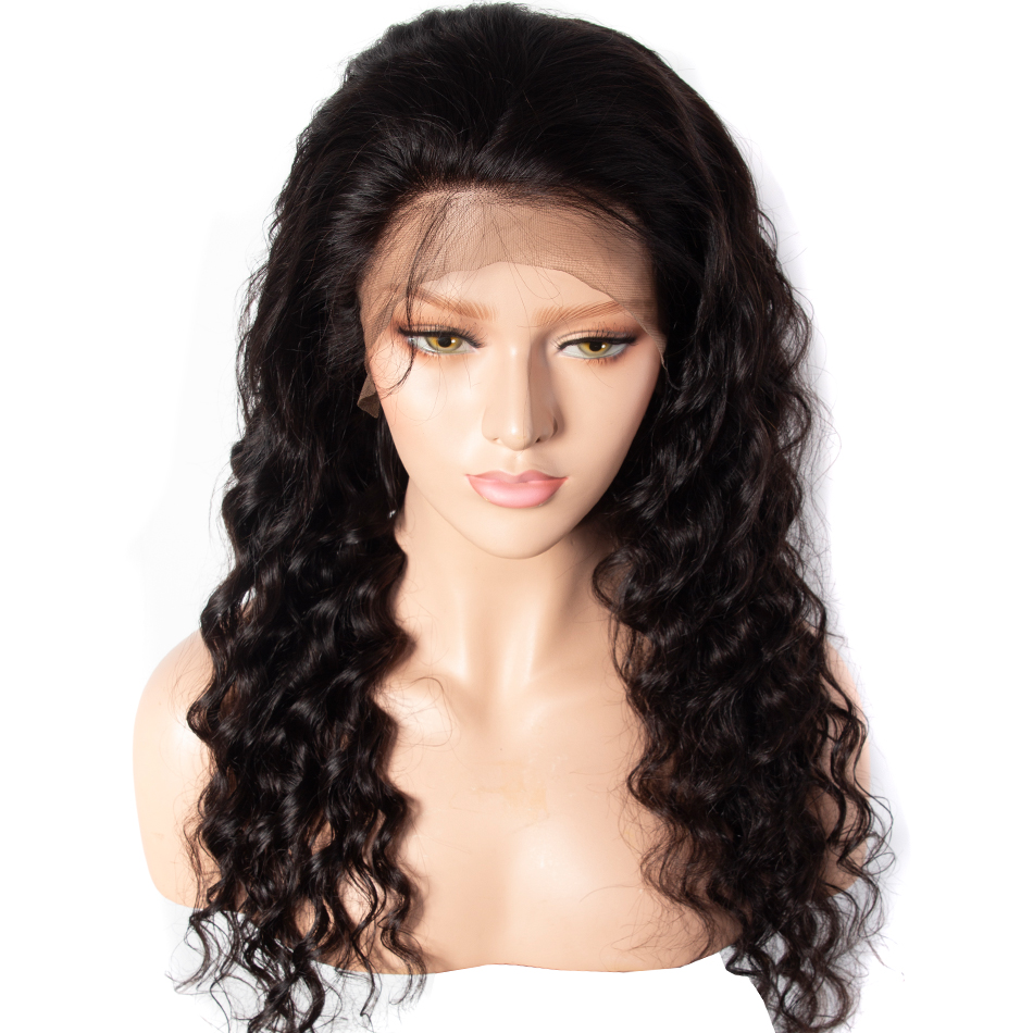 Cranberry Malaysian 4x4Inch Lace Closure Human Hair Wigs Loose Deep Remy Hair Wigs Natural Color - Cranberry Hair