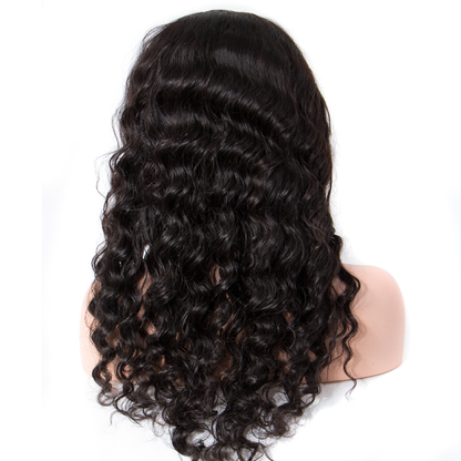 Cranberry Malaysian 4x4Inch Lace Closure Human Hair Wigs Loose Deep Remy Hair Wigs Natural Color - Cranberry Hair