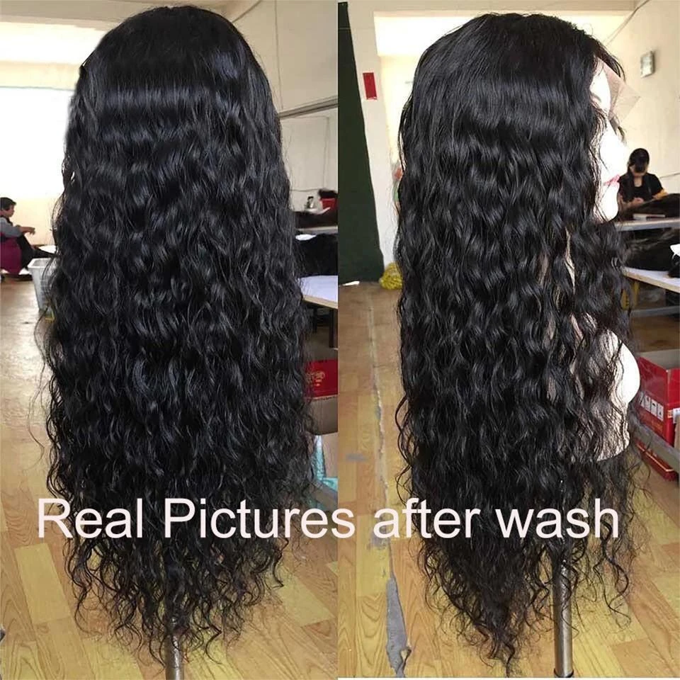 Cranberry 13*4 Lace Front Human Hair Wigs Brazilian Water Wave Lace Frontal Wig Natual Color - Cranberry Hair