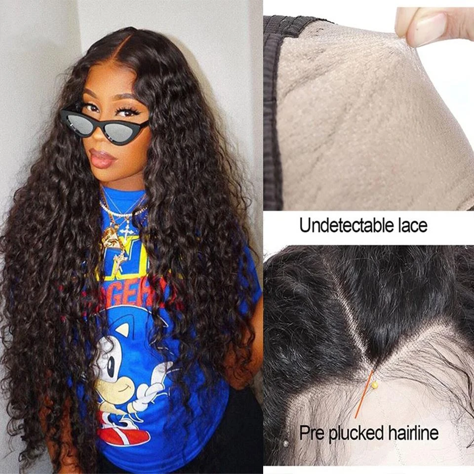 Cranberry 13*4 Lace Front Human Hair Wigs Peruvian Water Wave Lace Frontal Wig - Cranberry Hair