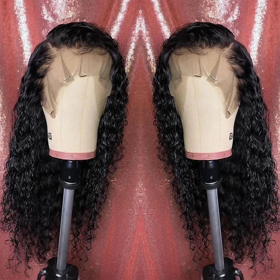 Cranberry 13*4 Lace Front Human Hair Wigs Peruvian Water Wave Lace Frontal Wig - Cranberry Hair