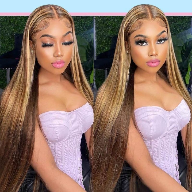 Cranberry Straight Hair Lace Front Wigs with Human Hair Wigs