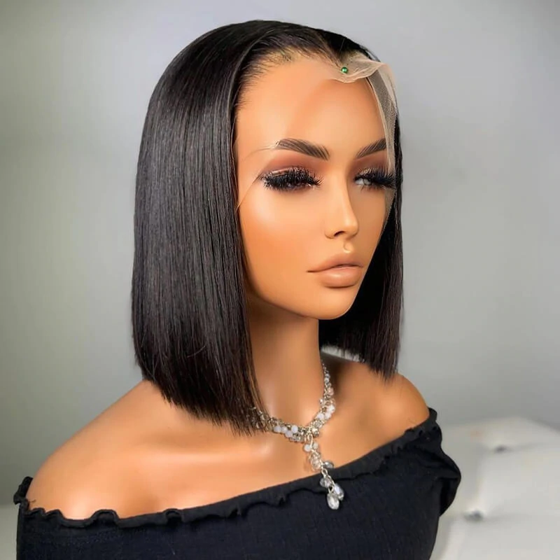 Cranberry Straight Lace Front Bob Wigs Short Indian Human Hair Wigs For Black Women