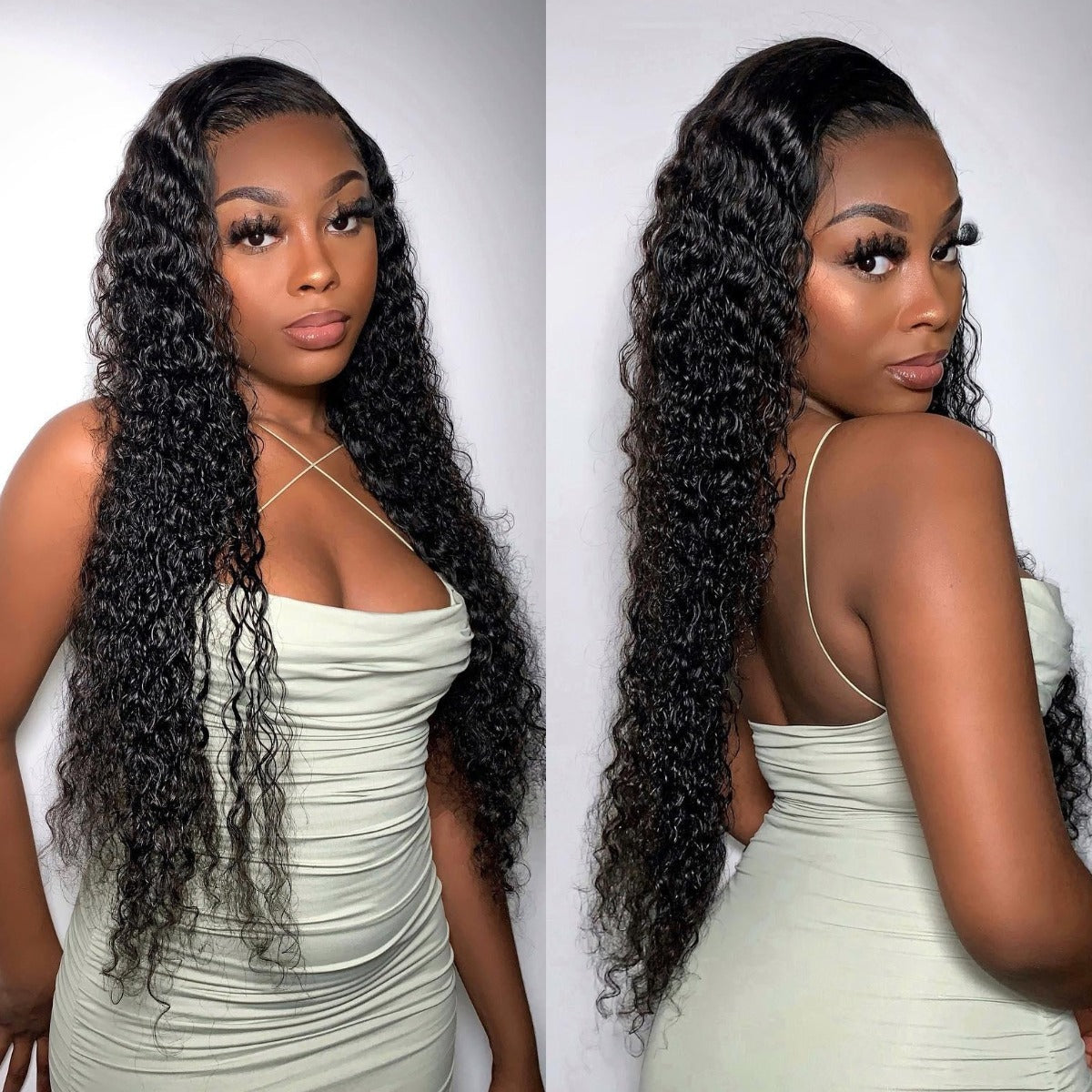 12A Cranberry Water Wave Transparent HD 13X6 Lace Front Wigs Glueless Pre Plucked 36 inch Long Wig