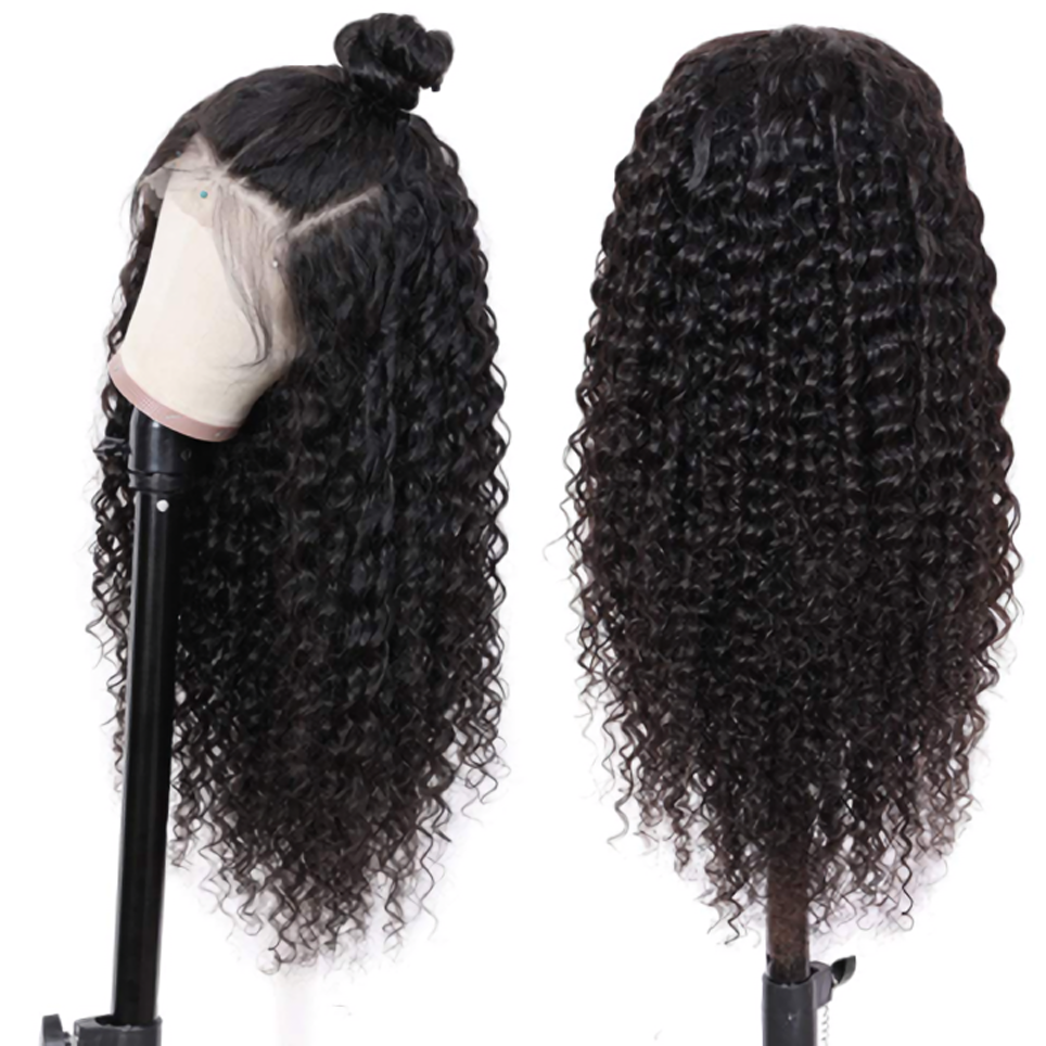 Cranberry 4x4 Brazilian Remy Human Hair Wigs Kinky Curly Lace Closure Wigs - Cranberry Hair