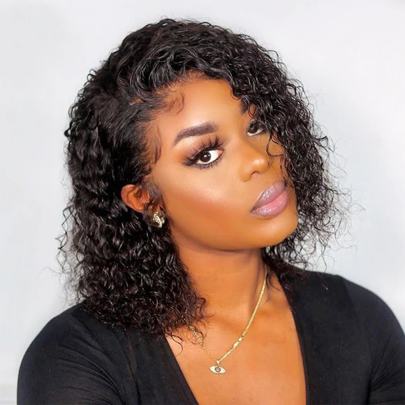 Cranberry  HD Lace Frontal Natural Looking Short Bob Water Wave Crown Series Wigs