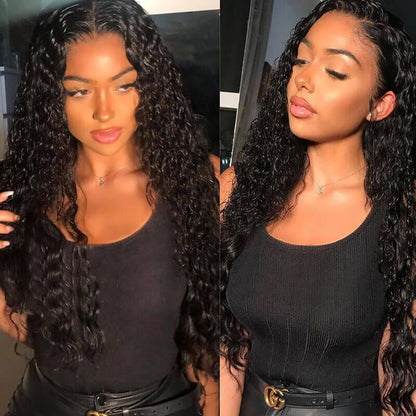 Cranberry 10A 13x4 Lace Front Wig 150% Density Water Wave 100% Human Hair