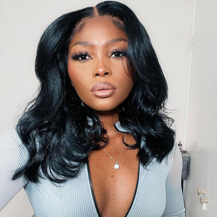 Cranberry Body Wave Short bob Wigs 13x4 Lace Front Wigs Human Hair 100% Real Human Hair Wig Pre Plucked