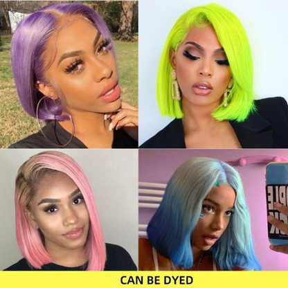 Cranberry 613 Blonde Bob Wig 4X4 Transparent Lace Closure Human Hair 10-16 inches Wigs