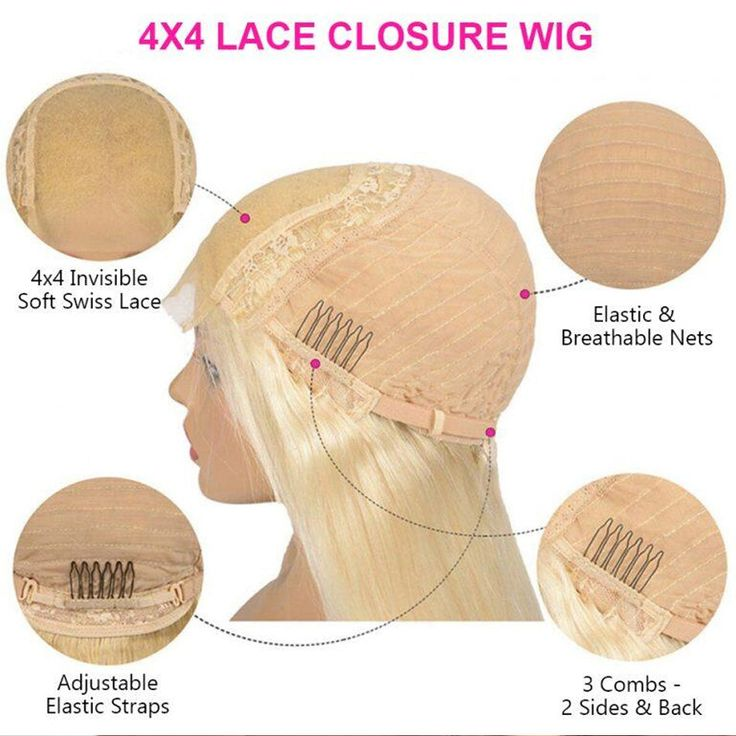 Cranberry 613 Blonde Bob Wig 4X4 Transparent Lace Closure Human Hair 10-16 inches Wigs