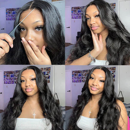Cranberry 12A Body Wave 4x4 5x5 Pre Cut HD Lace Closure Wig Human Hair Wear & Go Glueless Wigs With Breathable Cap-Air Wig