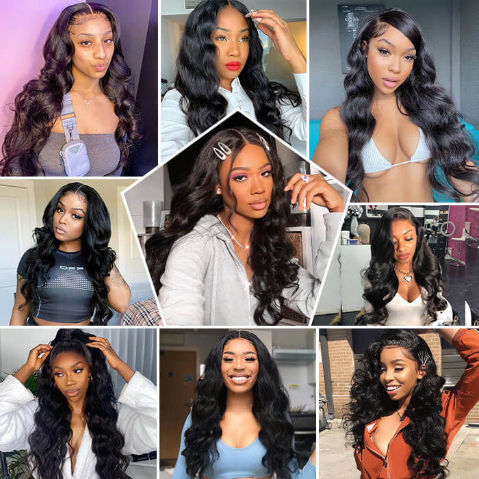 12A Skin Melt HD Lace Wigs Body Wave 13*4 Lace Front Wigs Human Hair Real Transparent Lace