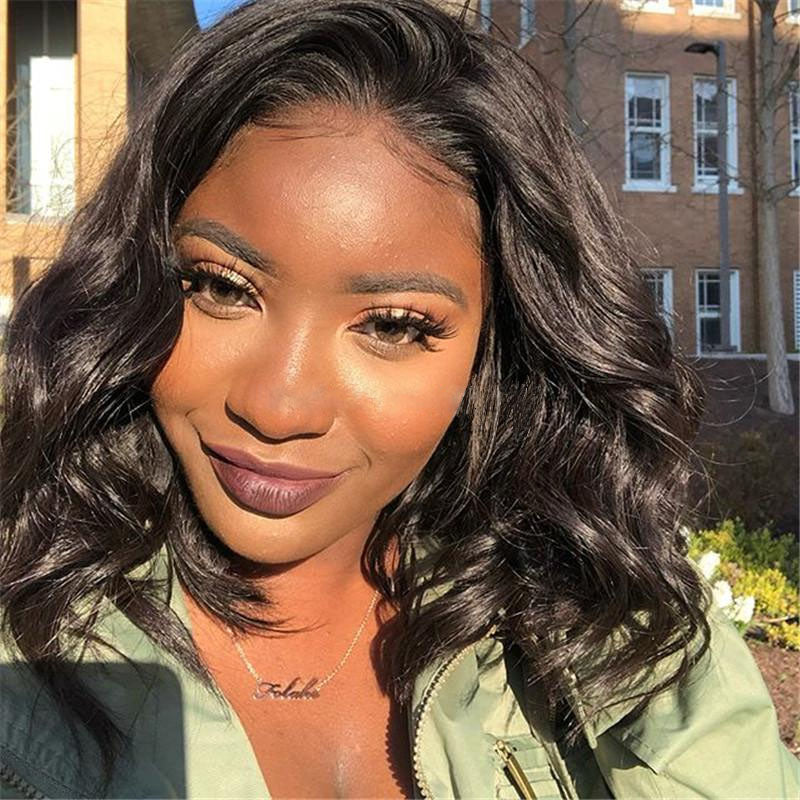 Cranberry Body Wave Lace Closure Bob Wigs Short Indian Human Hair Wigs For Black Women
