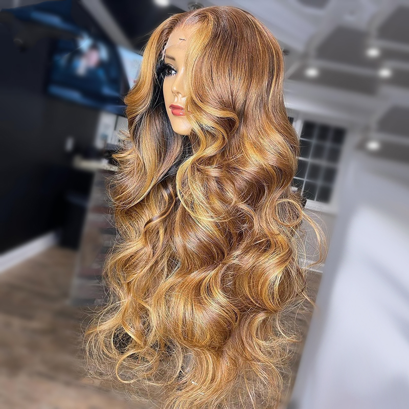 Wowfactor rainbow blonde wavy popular h.d wig