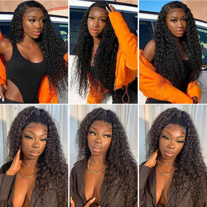 12A Cranberry 13x4 13x6 HD Transparent Lace Front Human Hair Wigs Malaysian Jerry Curly Frontal Wigs 180% Density