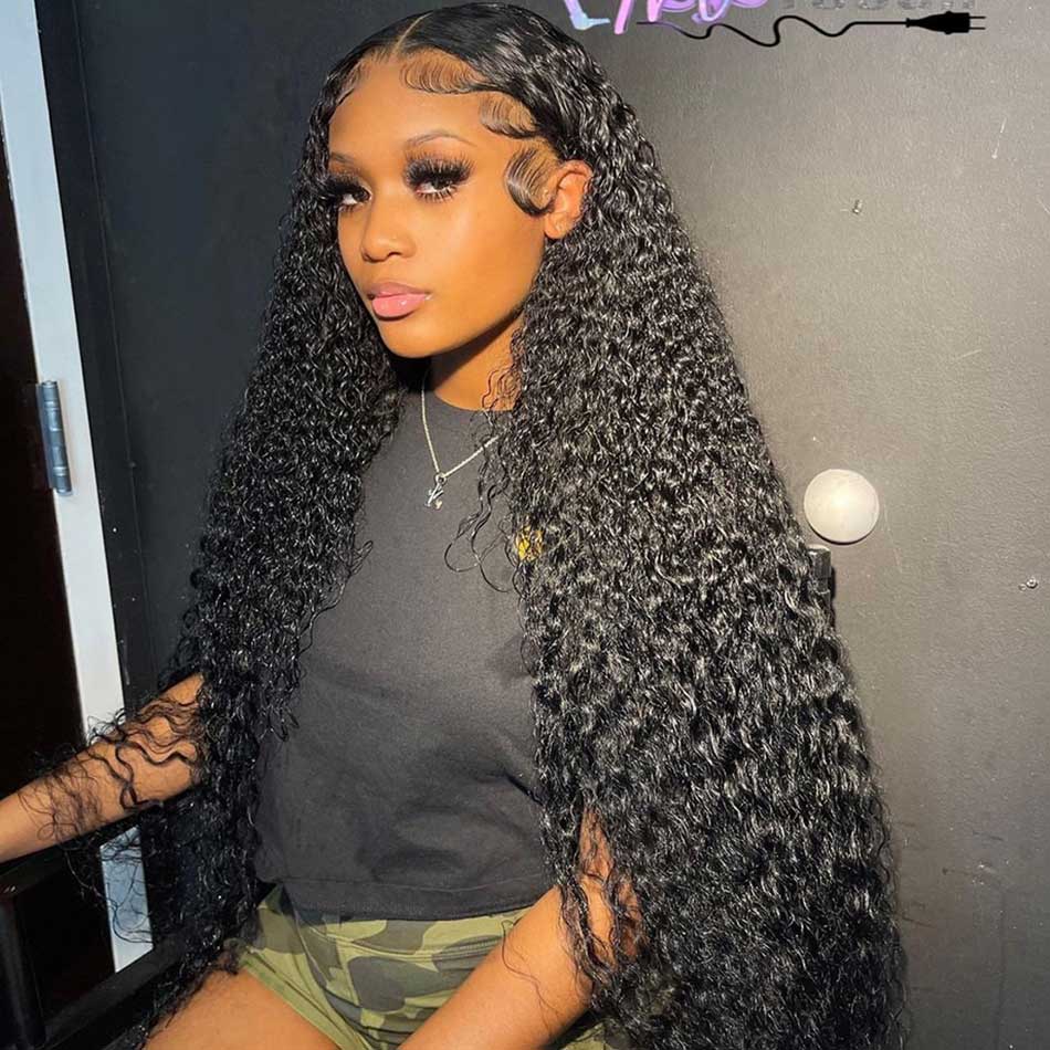 12A Cranberry 13x4 13x6 HD Transparent Lace Front Human Hair Wigs Malaysian Jerry Curly Frontal Wigs 180% Density