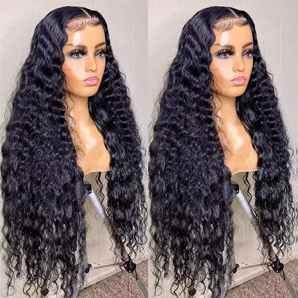 12A Cranberry 13x4/13x6 HD Transparent Lace Front Human Hair Wigs Brazilian Deep Wave Frontal Wigs 180% Density